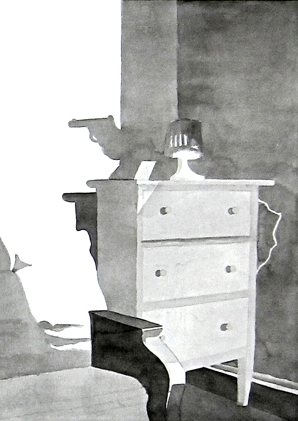 Illustration "Krimi" mit Tinte