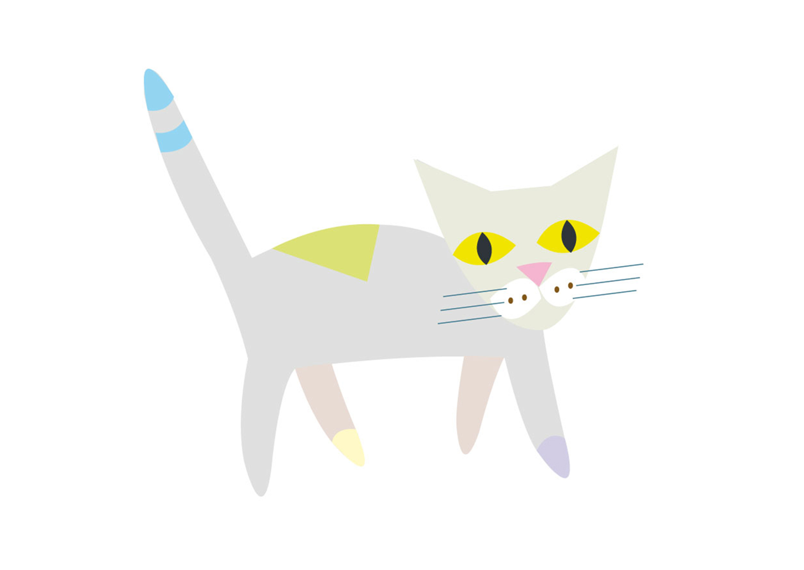 Illustration "Cat walk" auf Illustrator